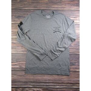 Howitzer Patriot Mens Small Gray Long Sleeve T Shirt Military USA America We The